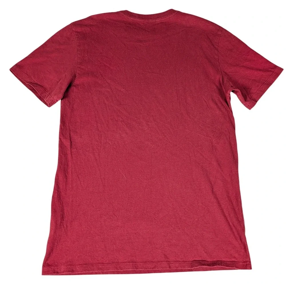 The North Face Mens Burgundy California Bear Graphic T-Shirt Short Sleeve Logo